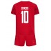 Tanie Strój piłkarski Dania Christian Eriksen #10 Koszulka Podstawowej dla dziecięce MŚ 2022 Krótkie Rękawy (+ szorty)